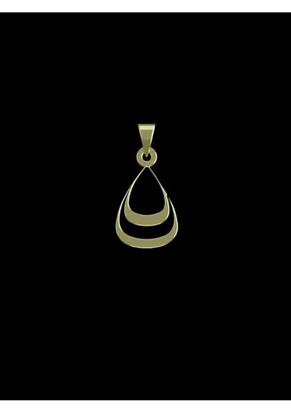 14 Ayar Altın Gözyaşı Damlası Kolye Ucu 1 Gr, KC14466 Kodlu