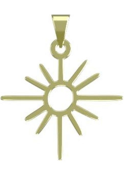 14 Ayar Altın Yıldız Kolye Ucu 1 Gr, KC15420 Kodlu