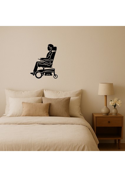 Motorlu Tekerlekli Sandalye Dekoratif Tablo - 12530-3645