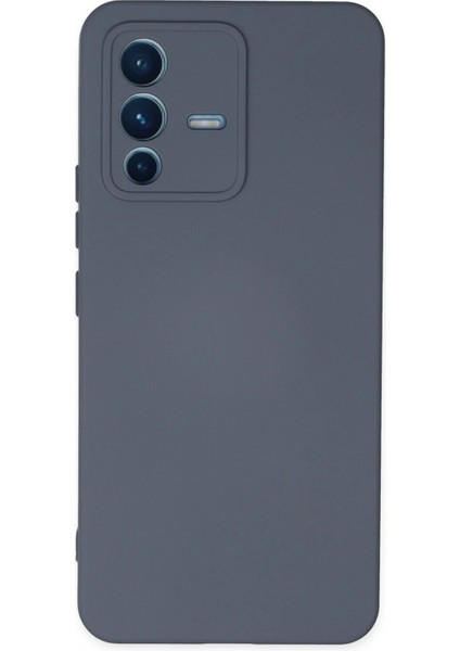 Vivo V23 5g Kılıf Nano Içi Kadife Silikon - Gri - 18869-2799
