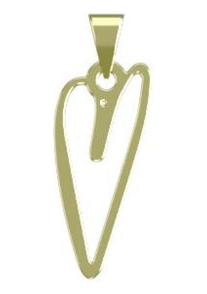 14 Ayar Altın Kalp Kolye Ucu 1 Gr, KC17474 Kodlu