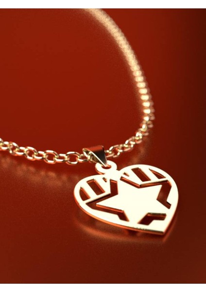 14 Ayar Altın Kalp ve Yıldız Kolye Ucu 1 Gr, KC13080 Kodlu fırsatları