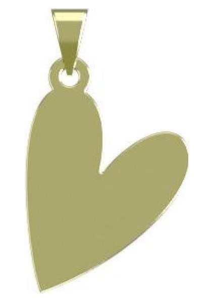 14 Ayar Altın Kalp Kolye Ucu 1 Gr, KC17806 Kodlu
