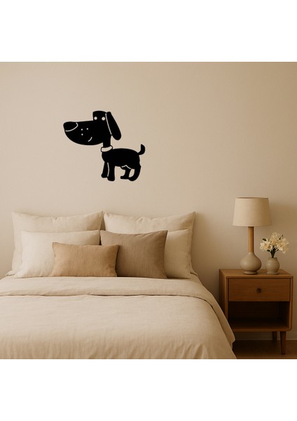 Kırmızı Tasmalı Kahverengi Köpek Tablosu - 13030-1890