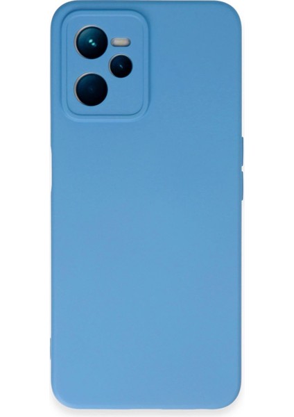 Realme C35 Kılıf Nano Içi Kadife Silikon - Mavi - 11205-3661