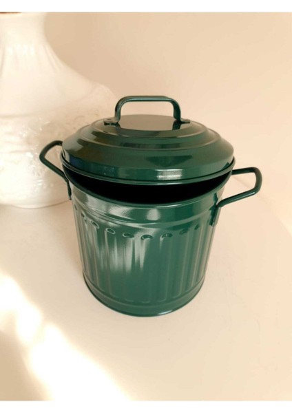 Yeşil Galvaniz Tezgah Üstü 4 Lt Çöp Kovası, Pratik ve Şık Tasarım fırsatları