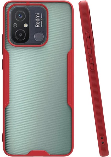 Xiaomi Redmi 12C Kılıf Platin Silikon - Kırmızı - 11673-7782
