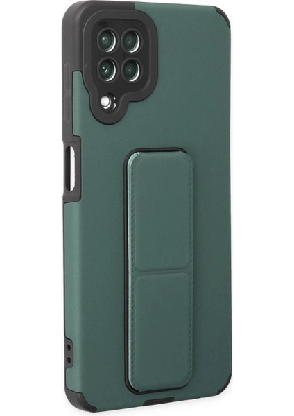 Samsung Galaxy A22 Kılıf Mega Standlı Silikon - Yeşil - 15461-2512 fiyatları