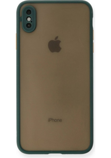 iPhone Xs Max Kılıf Montreal Silikon Kapak - Yeşil - 14861-8489