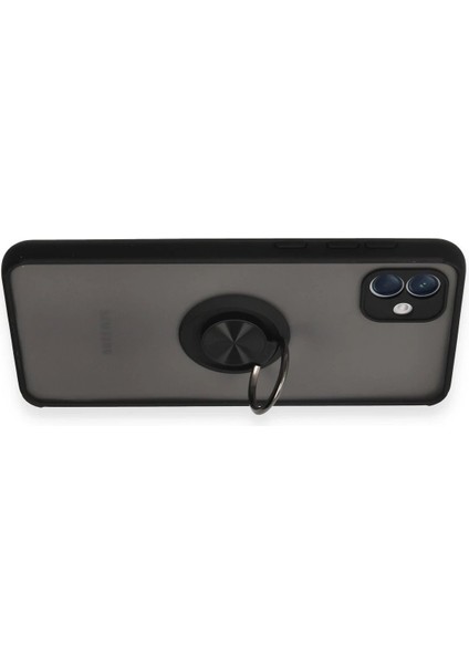 Samsung Galaxy A04 Kılıf Montreal Yüzüklü Silikon Kapak - Siyah - 14453-7275 fırsatları