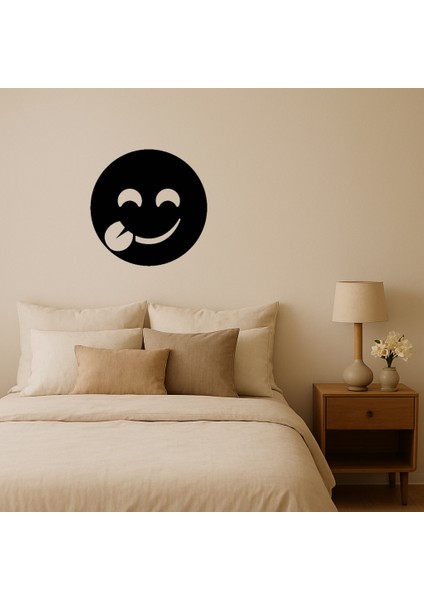 Yemek Zevki Emojisi Mdf Dekoratif Tablo - 17950-4243