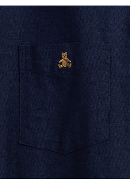 Erkek Lacivert Oxford Gömlek Standart Kalıp modelleri