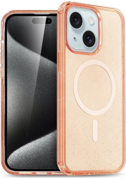 Apple iPhone 15 Star Magsafe Kapak - Turuncu - 16419-1456