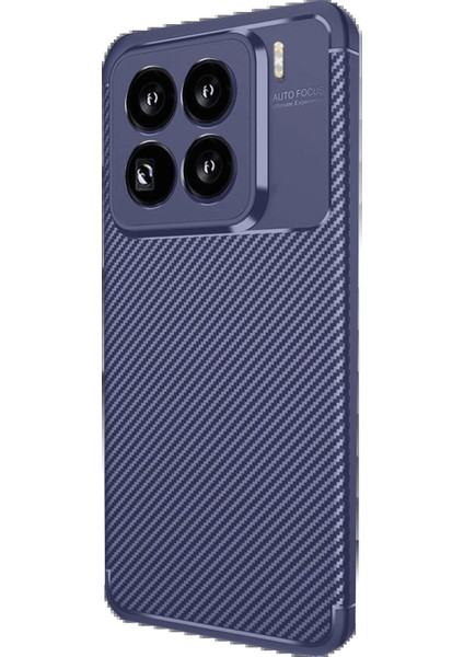Xiaomi Mi 15 Pro Kılıf Auto Focus Karbon Kapak - Lacivert - 16371-5752