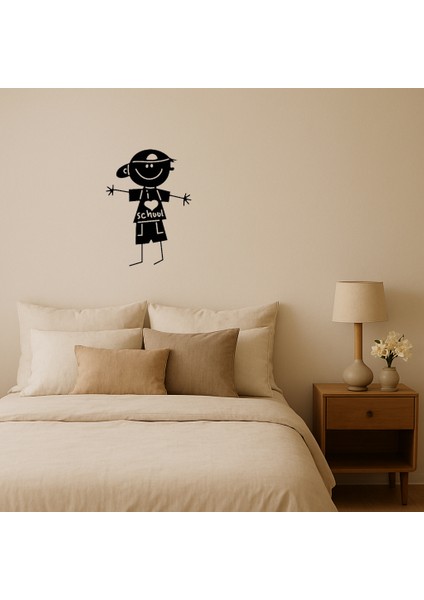 Okul Çocuğu Temalı Dekoratif Mdf Tablo - 19311-1591