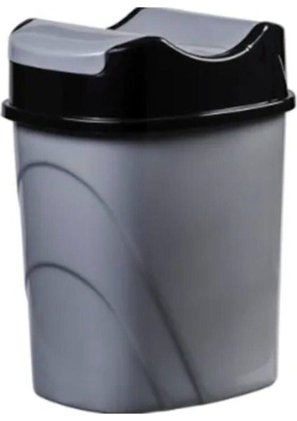 Gri Renk 15 Litrelik Yutan Çöp Kutusu, Şık ve Kullanışlı Tasarım