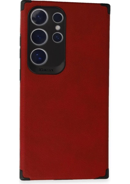 Samsung Galaxy S24 Ultra Kılıf Loop Deri Silikon - Kırmızı - 17114-7500