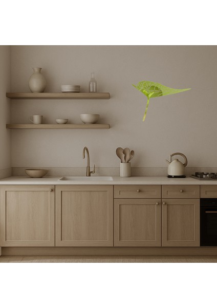 Modern Yaprak Tasarımlı Iç Mekan Altın Aynalı Tablo - 11227-3121 modelleri