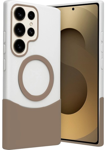 Samsung Galaxy S25 Ultra Velar Magsafe Kapak - Çöl Titanyum - 16545-7401