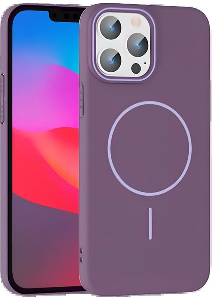 iPhone 14 Pro Max Broş Magsafe Kapak - Mor - 14417-2877