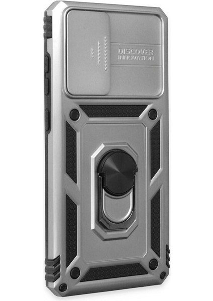 Samsung Galaxy A72 Kılıf Pars Lens Yüzüklü Silikon - Gümüş - 19765-6007 fiyatları