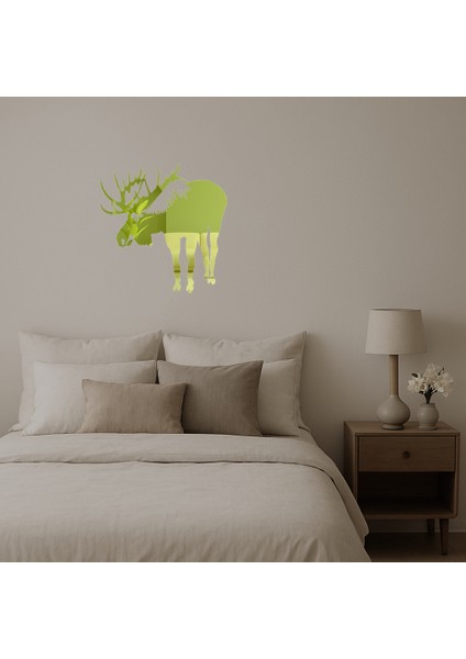 Geyik ve Geyik Dekoratif Altın Aynalı Tablo - Doğal Zarafet - 12697-6771 fiyatları