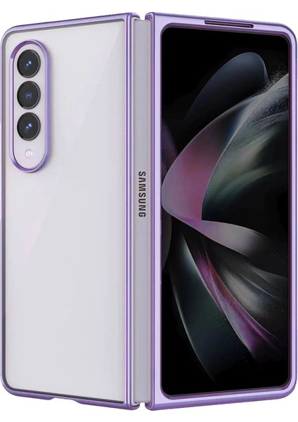 Samsung Galaxy Z Fold 4 Kılıf Fold Element Kapak - Mor - 11838-9688