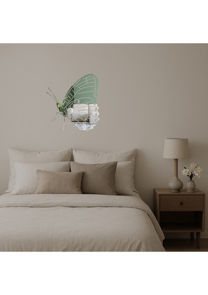 Kelebek Tasarımlı Dekoratif Aynalı Tablo - 13992-8244 fiyatları