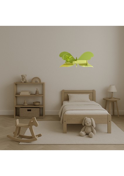 Çarpıcı Kelebek Desenli Dekoratif Altın Aynalı Tablo - 11550-6711 fırsatları