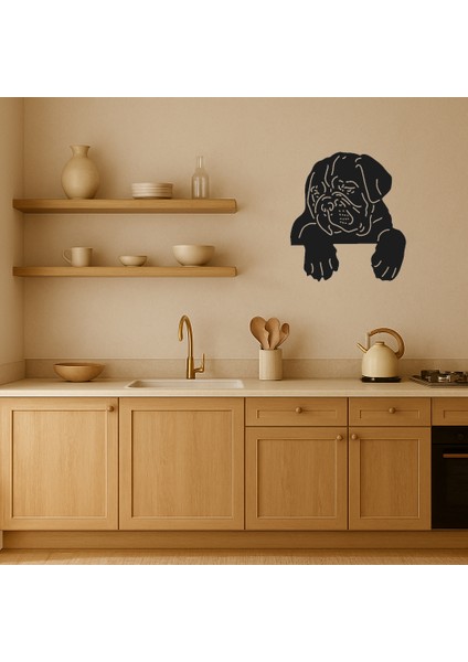 Köpek Yüzü Tasarımlı Mdf Dekoratif Tablo - 18498-7640 fiyatları