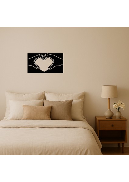 El Kalp Aşk Dekoratif Tablo - 17633-5125