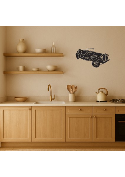 Klasik Otomobil Temalı Dekoratif Mdf Duvar Tablosu - 15392-6536 fiyatları