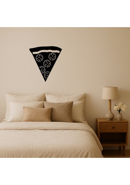 Üçgen Pizza Dilimi Tasarımı Iç Mekan Dekoratif Tablo - 12690-9487