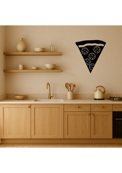 Üçgen Pizza Dilimi Tasarımı Iç Mekan Dekoratif Tablo - 12690-9487 fiyatları
