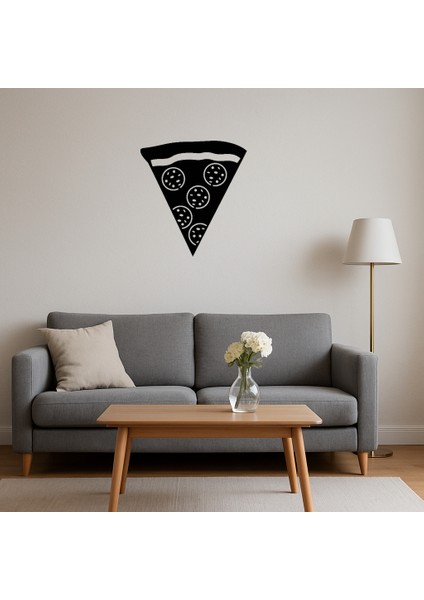 Üçgen Pizza Dilimi Tasarımı Iç Mekan Dekoratif Tablo - 12690-9487 fırsatları