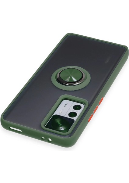 Xiaomi Mi 12T Pro Kılıf Montreal Yüzüklü Silikon Kapak - Yeşil - 11099-7068 fırsatları