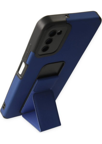Samsung Galaxy A03S Kılıf Mega Standlı Silikon - Mavi - 19205-5010 modelleri