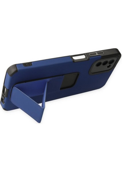 Samsung Galaxy A03S Kılıf Mega Standlı Silikon - Mavi - 19205-5010 fırsatları