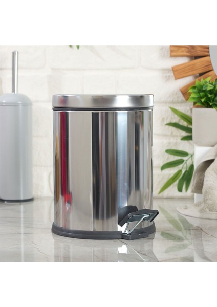 Gri Soft Close Çöp Kovası, 5 Lt, Şık ve Kullanışlı Depolama Çözümü