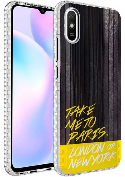 Xiaomi Redmi 9A Kılıf Airbag Kenarlı Renkli Desenli Silikon Scks Elegans Kapak-No3