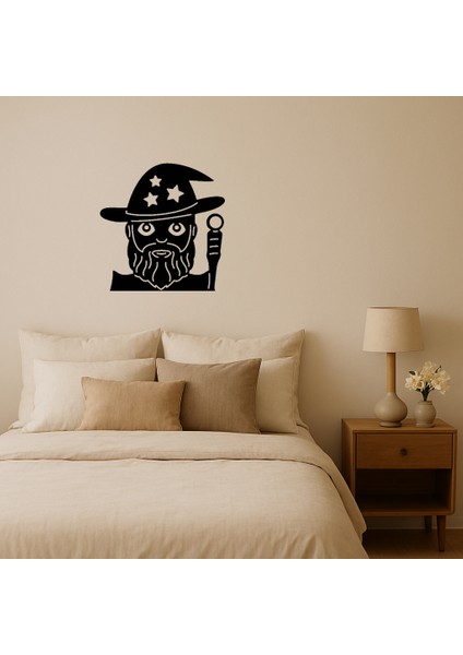 Büyücü Yaşlı Adam Emoji Dekoratif Tablo - 11957-5931