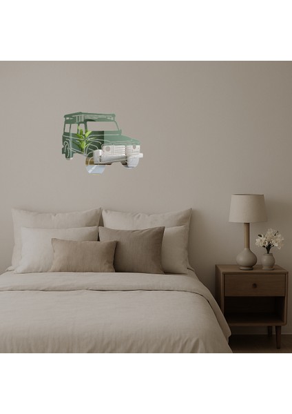 Modern Jeep Illüstrasyonlu Duvar Aynalı Tablosu - 16555-7144 fiyatları