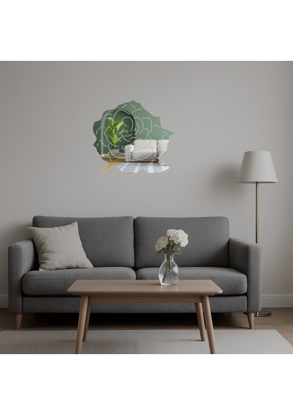 Çiçek Motifli Dekoratif Aynalı Tablo - 17373-7872 indirimleri