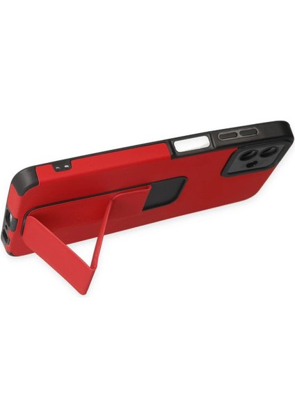 Samsung Galaxy A04 Kılıf Mega Standlı Silikon - Kırmızı - 14040-3061 fırsatları