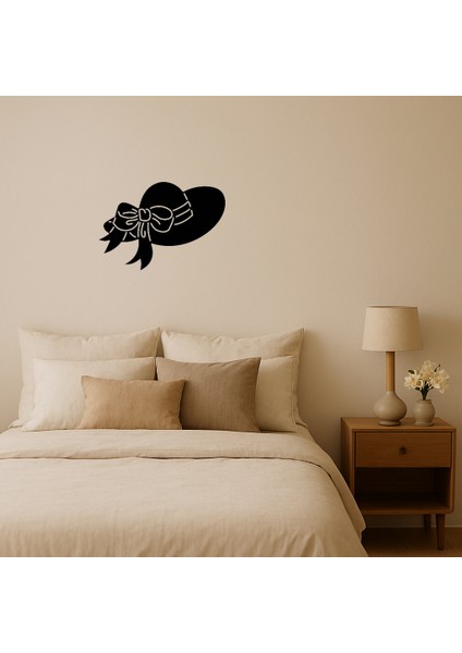 Zarif Kadın Şapkası Tasarımlı Mdf Tablo - 13706-3269