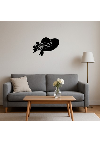 Zarif Kadın Şapkası Tasarımlı Mdf Tablo - 13706-3269 fırsatları