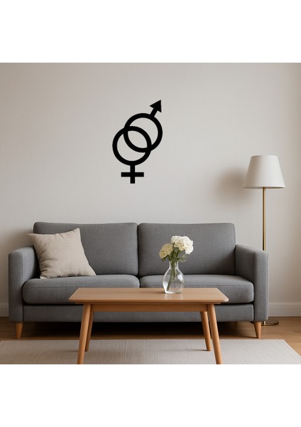 Unisex Tuvalet Sembolü Dekoratif Duvar Tabelası - 13198-6183 fırsatları