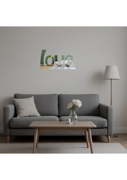 Aşk Temalı Kalp Motifli Duvar Aynalı Tablosu - 11837-6482 indirimleri