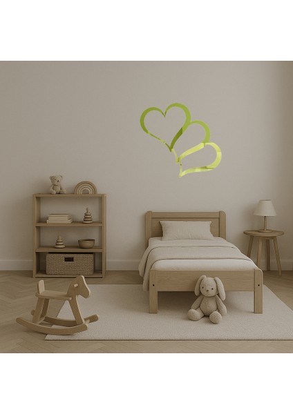 Kalp Desenli Dekoratif Iç Mekan Altın Aynalı Tablo - 18777-7852 fırsatları