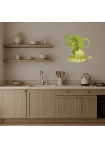 Minimalist Fil Tasarımlı Dekoratif Altın Aynalı Tablo - 16171-5245 modelleri